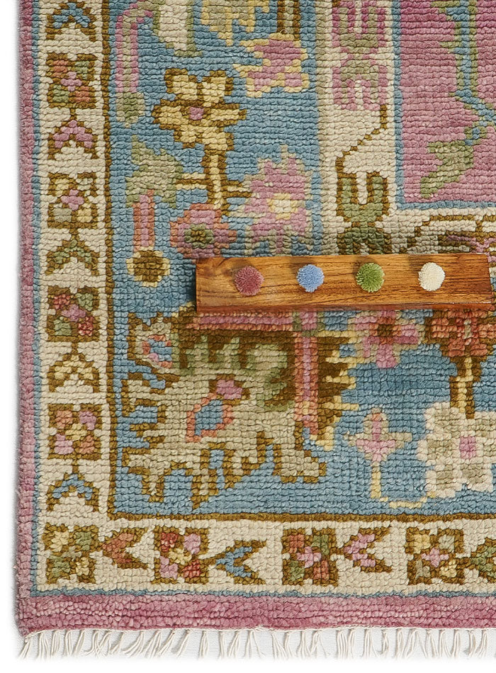 Janice Ocean-Blush Hand-Knotted Wool Rug
