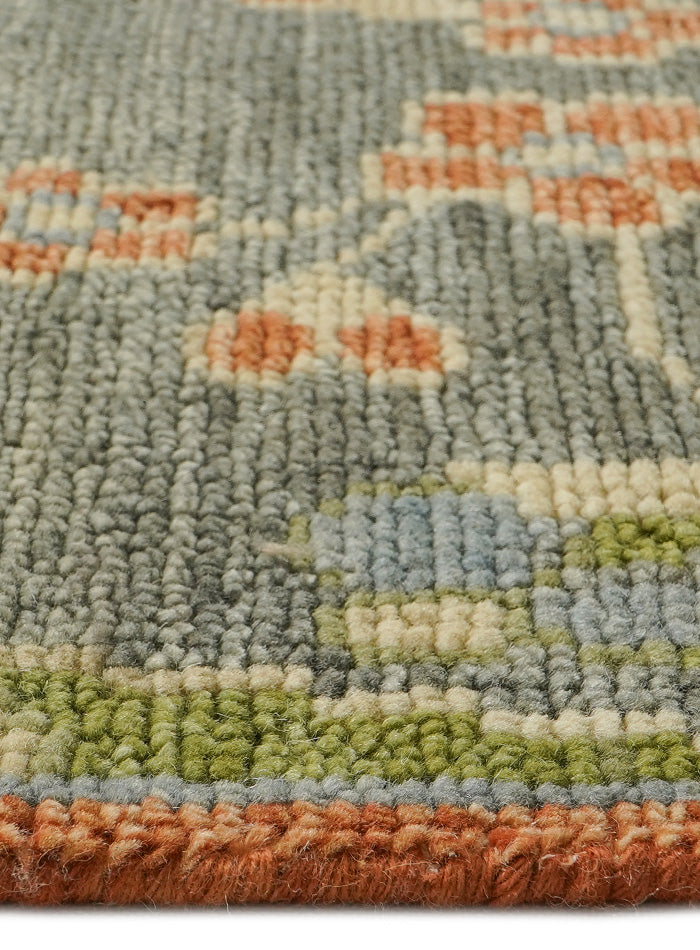 Pavonia Gray Fall Hand-Knotted Wool Rug