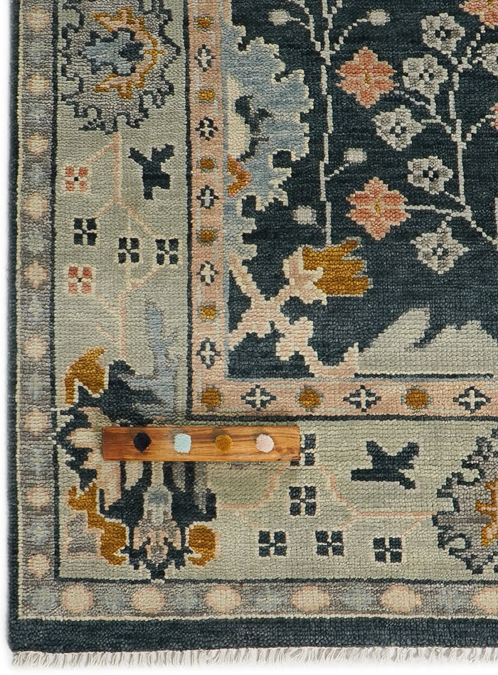 Donegal Sea-Blue Dusk Hand-Knotted Wool Rug