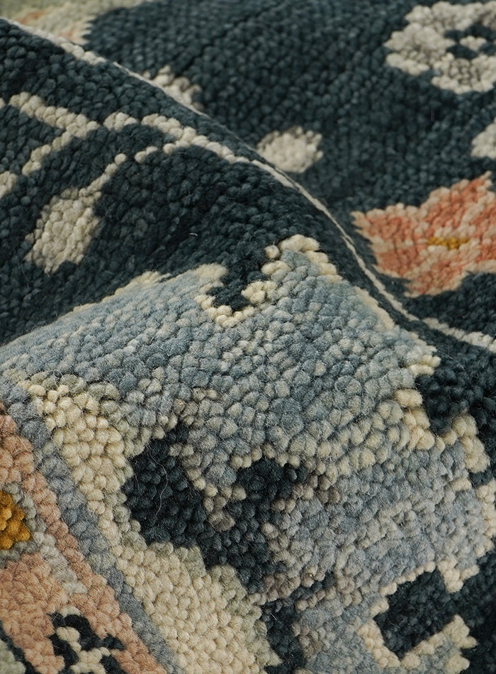 Donegal Sea-Blue Dusk Hand-Knotted Wool Rug