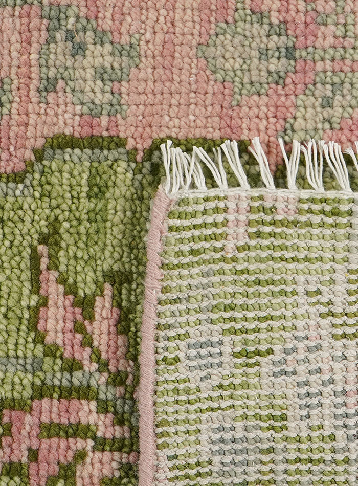 Floracomb Leaf Blush Hand-Knotted Wool Rug