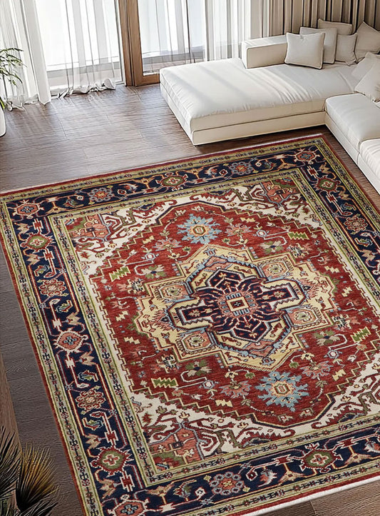 Dyson Berry Red Hand-Knotted Wool Rug