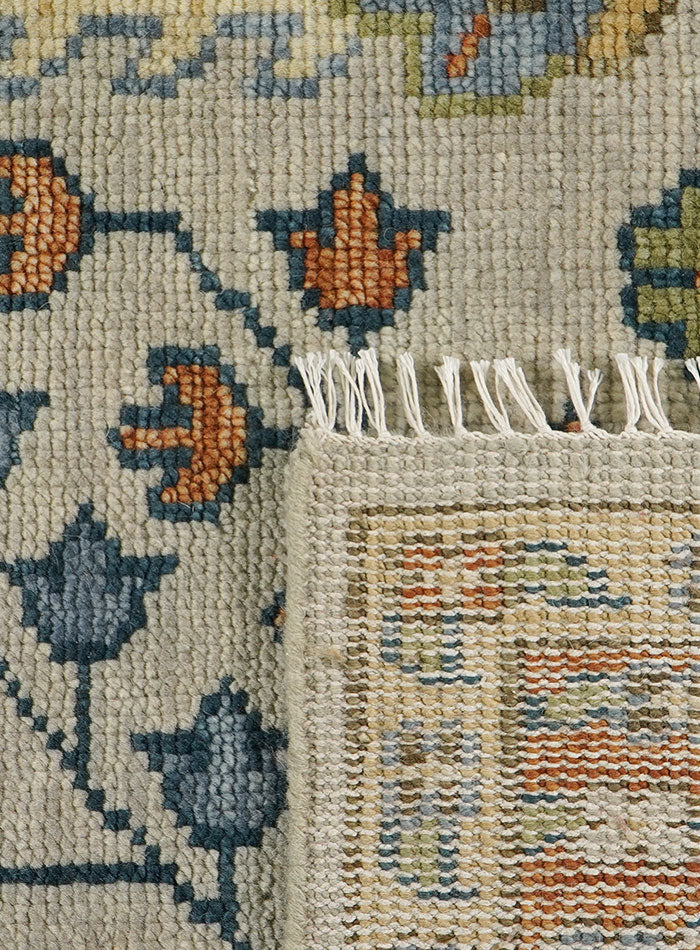 Tree of Life Gray/Rust Hand-Knotted Wool Rug