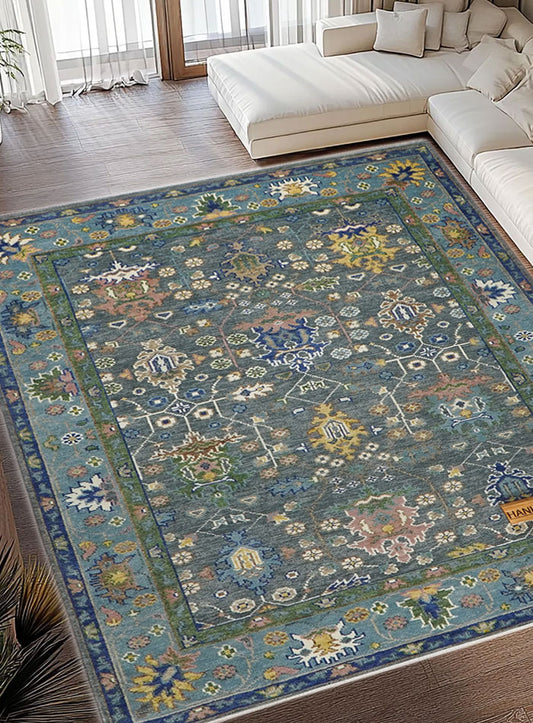 Regal Livid Gray Dusk Hand-Knotted Wool Rug