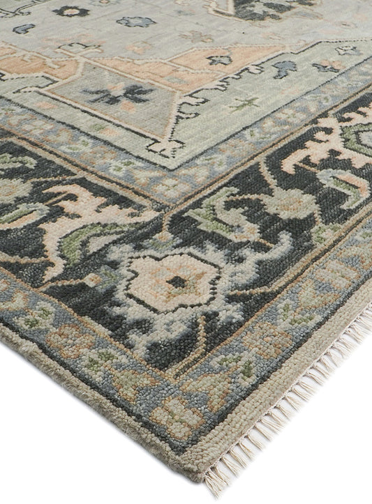 Beth Smoky Charcoal Hand-Knotted Wool Rug