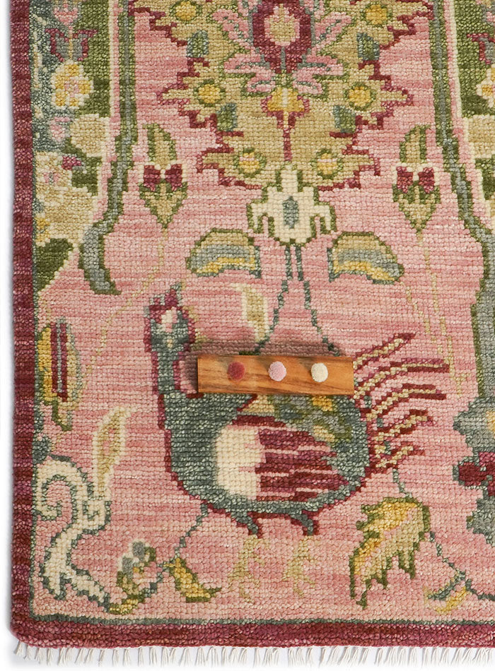 Pavonia Pink Blush Hand-Knotted Wool Rug