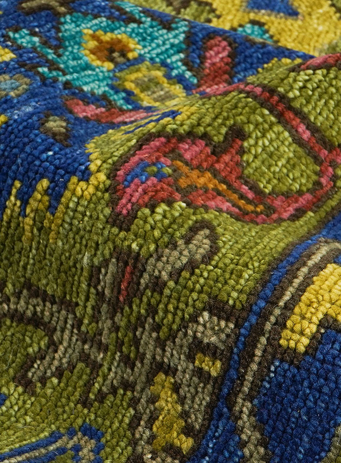 Regal Royal Green Hand-Knotted Wool Rug