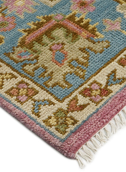 Janice Ocean-Blush Hand-Knotted Wool Rug