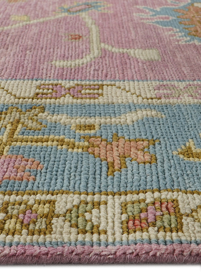 Janice Ocean-Blush Hand-Knotted Wool Rug
