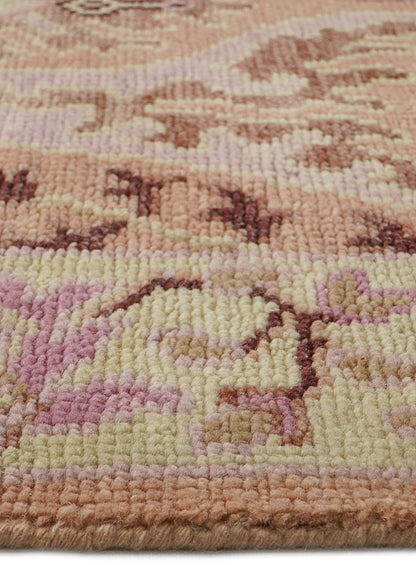 Meravine Peach Blush Hand-Knotted Wool Rug