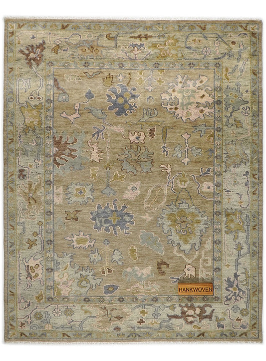 Sandra Earthy Mist Hand-Knotted Wool Rug