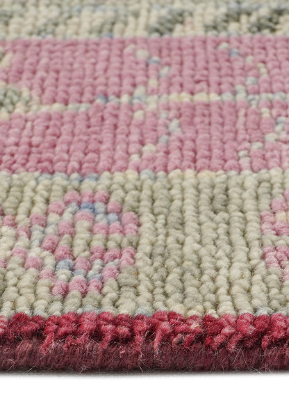 Kerman Wine Red Hand-Knotted Wool Rug