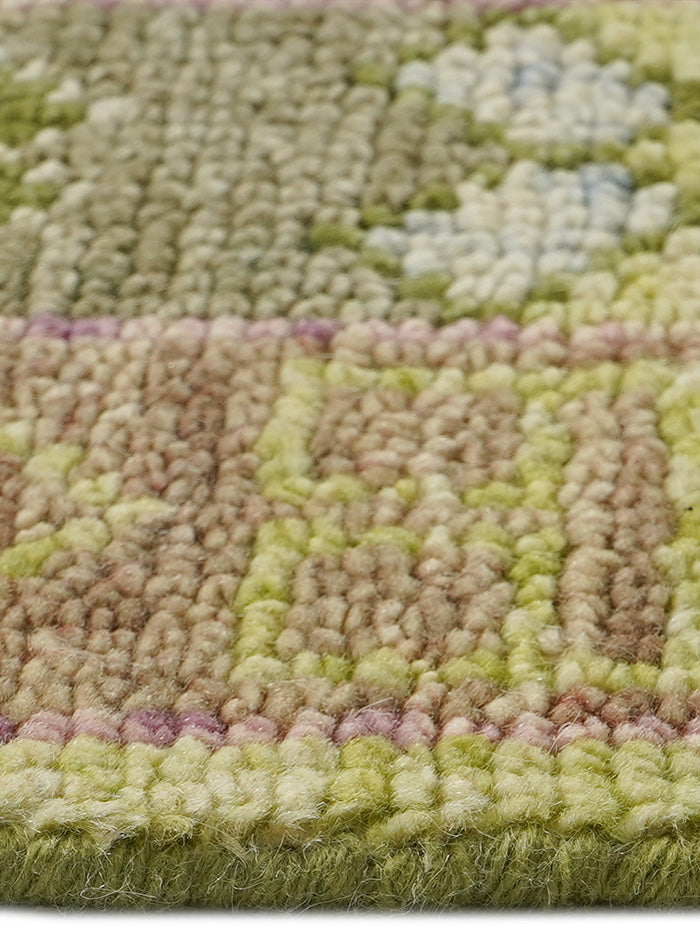 Nomari Lime Green Hand-Knotted Wool Rug