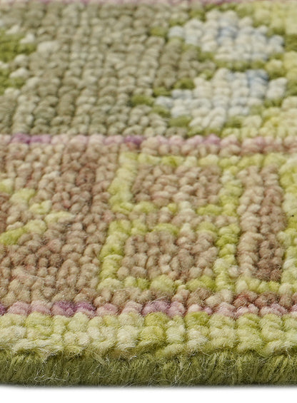 Nomari Lime Green Hand-Knotted Wool Rug