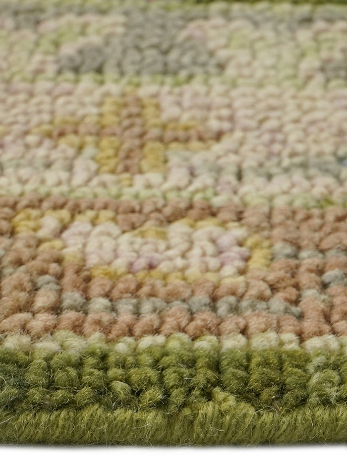 Reese Leaf Green Hand-Knotted Wool Rug