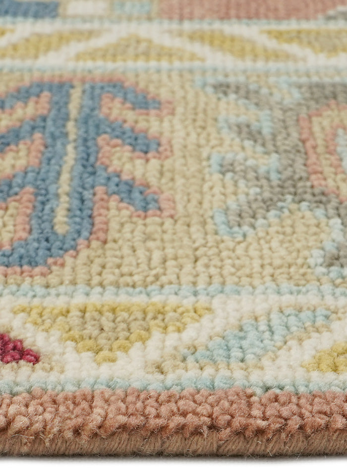 Medow Peach Mist Hand-Knotted Wool Rug