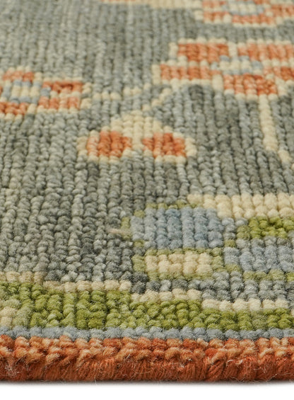 Pavonia Gray Fall Hand-Knotted Wool Rug
