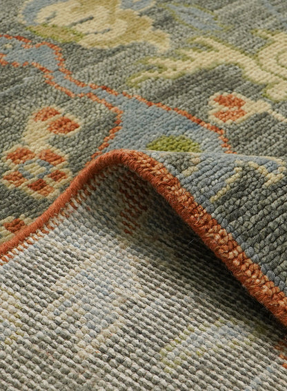 Pavonia Gray Fall Hand-Knotted Wool Rug
