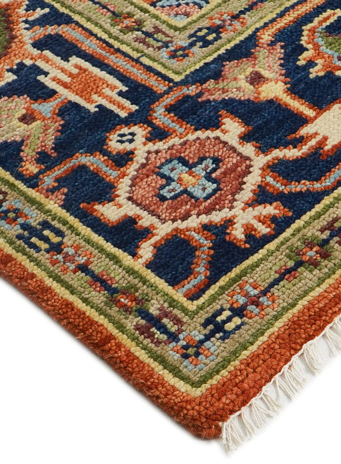 Dyson Rust-Ivory Hand-Knotted Wool Rug