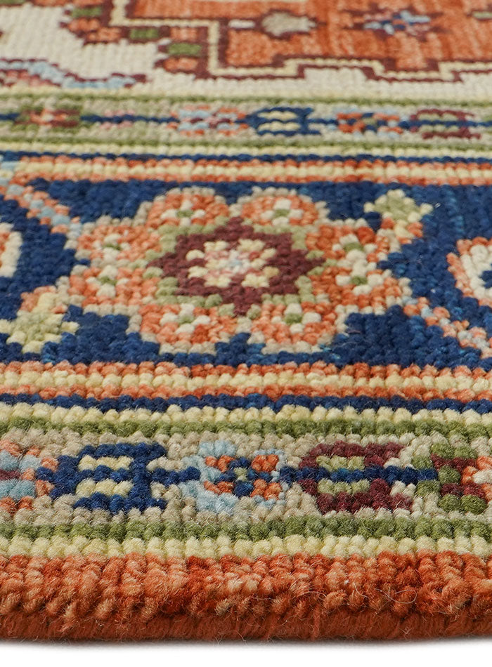 Dyson Rust-Ivory Hand-Knotted Wool Rug