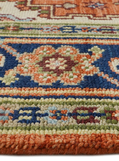 Dyson Rust-Ivory Hand-Knotted Wool Rug