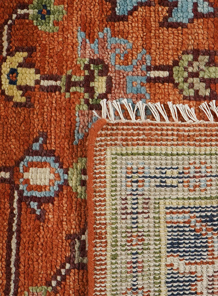 Dyson Rust-Ivory Hand-Knotted Wool Rug