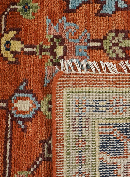Dyson Rust-Ivory Hand-Knotted Wool Rug