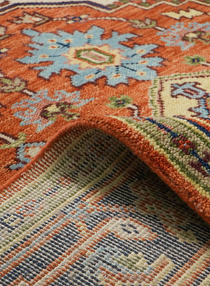 Dyson Rust-Ivory Hand-Knotted Wool Rug