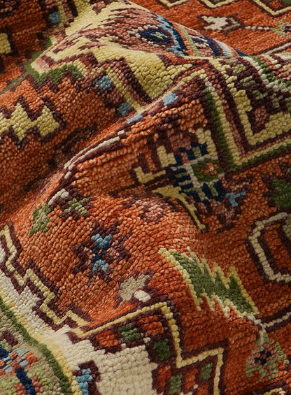 Dyson Rust-Ivory Hand-Knotted Wool Rug
