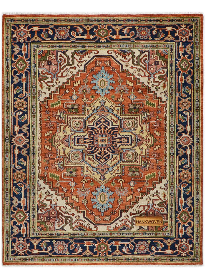 Dyson Rust-Ivory Hand-Knotted Wool Rug