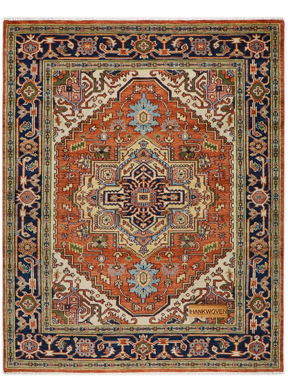 Dyson Rust-Ivory Hand-Knotted Wool Rug
