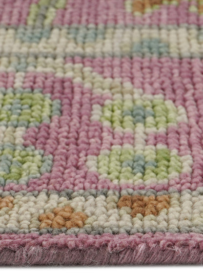 Overgrown Blushfield Hand-Knotted Wool Rug