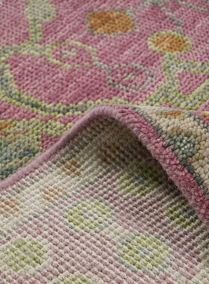 Overgrown Blushfield Hand-Knotted Wool Rug
