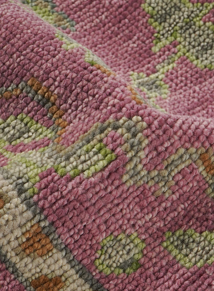 Overgrown Blushfield Hand-Knotted Wool Rug