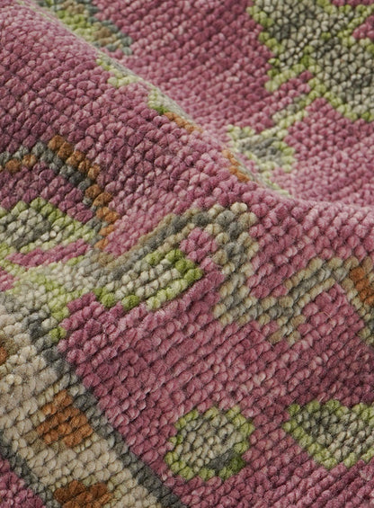 Overgrown Blushfield Hand-Knotted Wool Rug