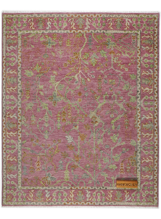 Overgrown Blushfield Hand-Knotted Wool Rug