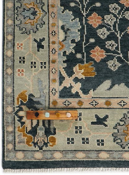 Donegal Sea-Blue Dusk Hand-Knotted Wool Rug