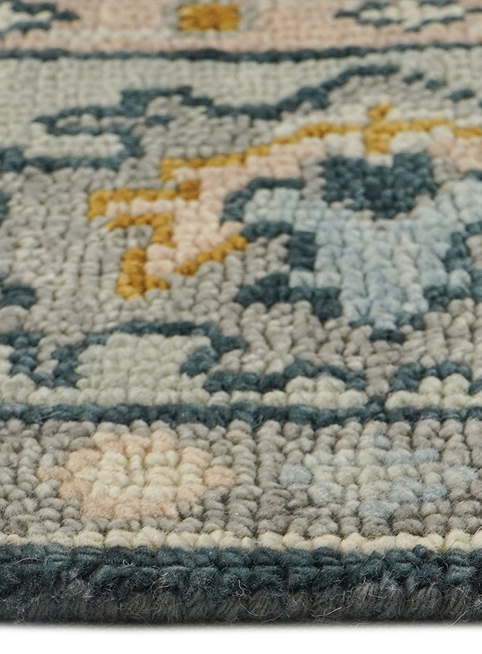 Donegal Sea-Blue Dusk Hand-Knotted Wool Rug