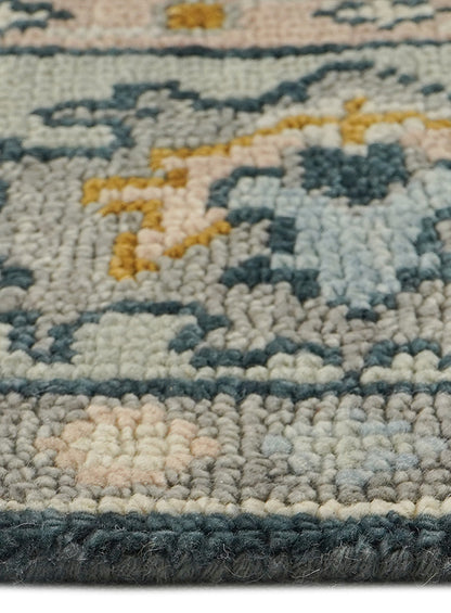 Donegal Sea-Blue Dusk Hand-Knotted Wool Rug