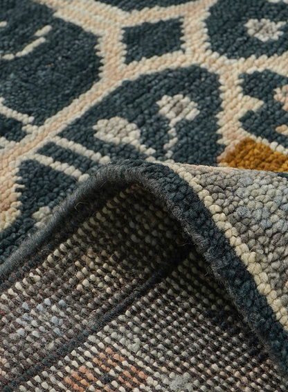 Donegal Sea-Blue Dusk Hand-Knotted Wool Rug