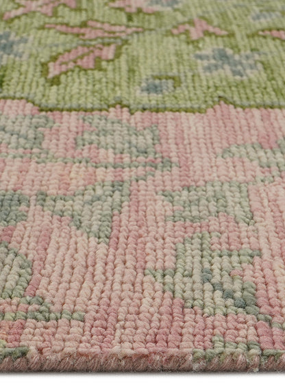 Floracomb Leaf Blush Hand-Knotted Wool Rug