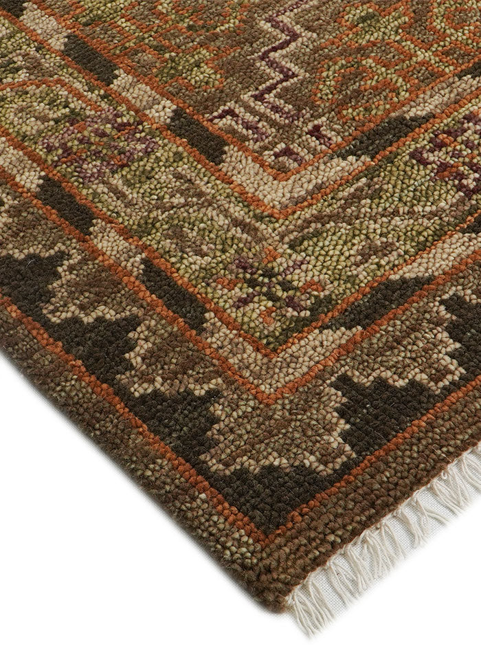 Splice Mocha Hand-Knotted Wool Rug