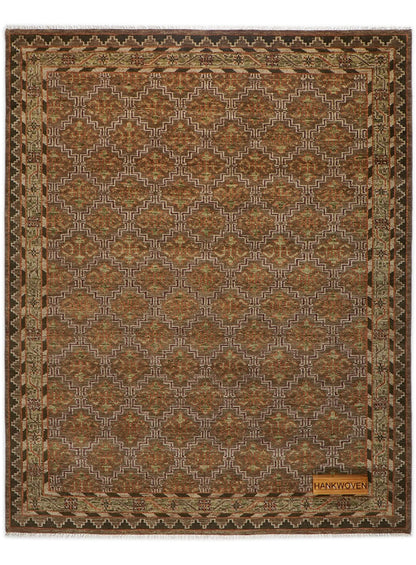 Splice Mocha Hand-Knotted Wool Rug