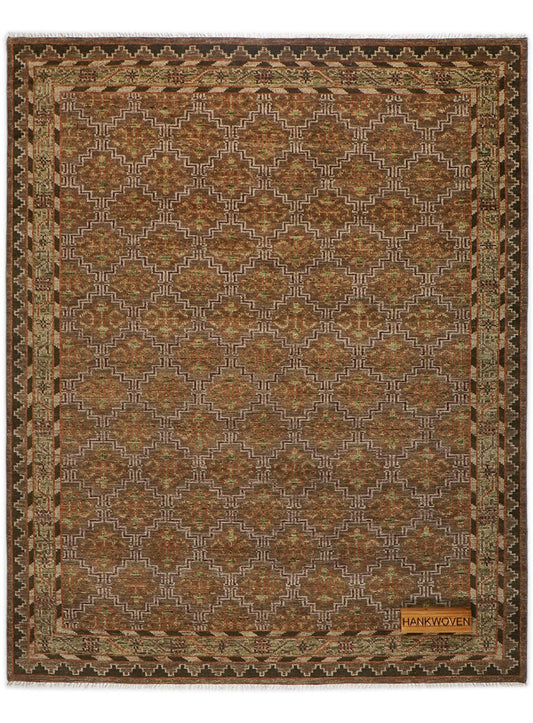 Splice Mocha Hand-Knotted Wool Rug