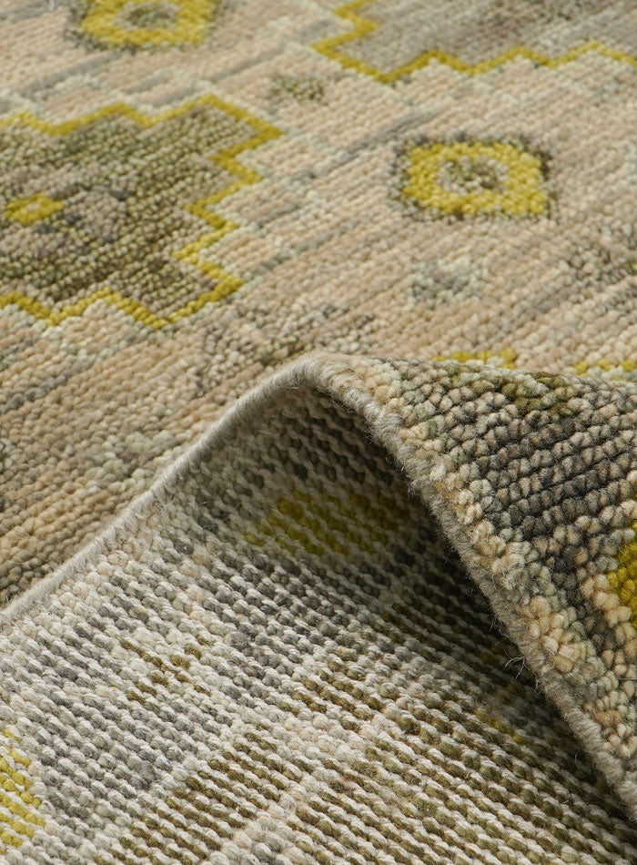 Splice Olive Sand Hand-Knotted Wool Rug