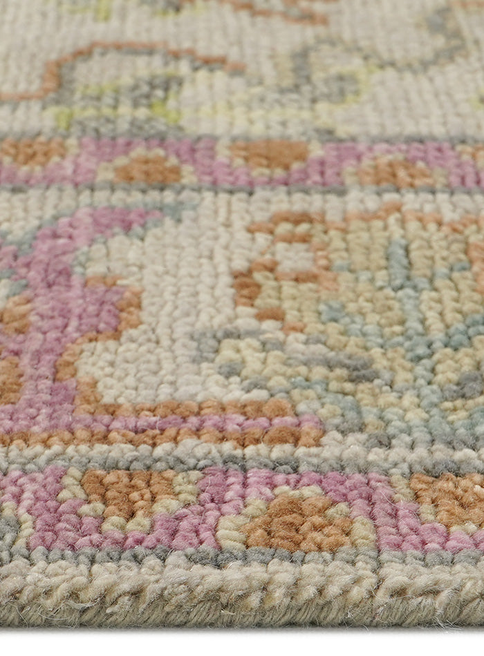 Overgrown Ivory Hand-Knotted Wool Rug
