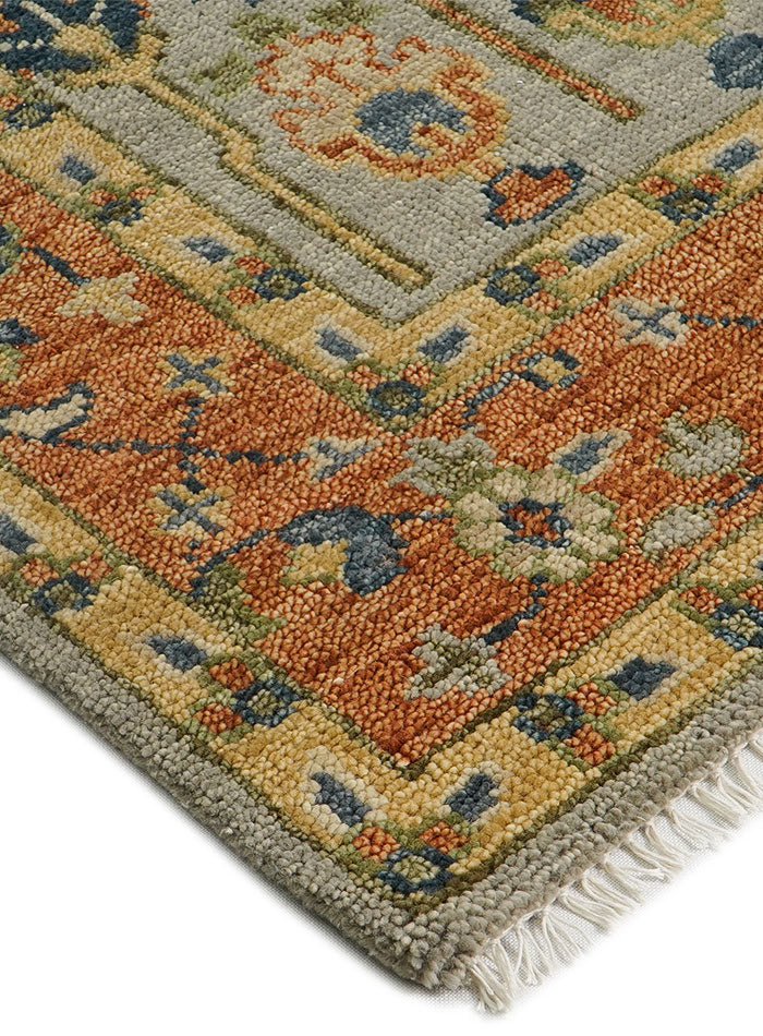 Tree of Life Warm Rust Hand-Knotted Wool Rug