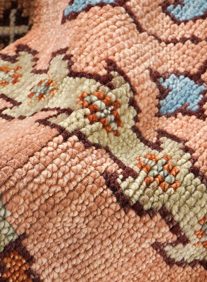 Tree of Life Pink Hand-Knotted Wool Rug