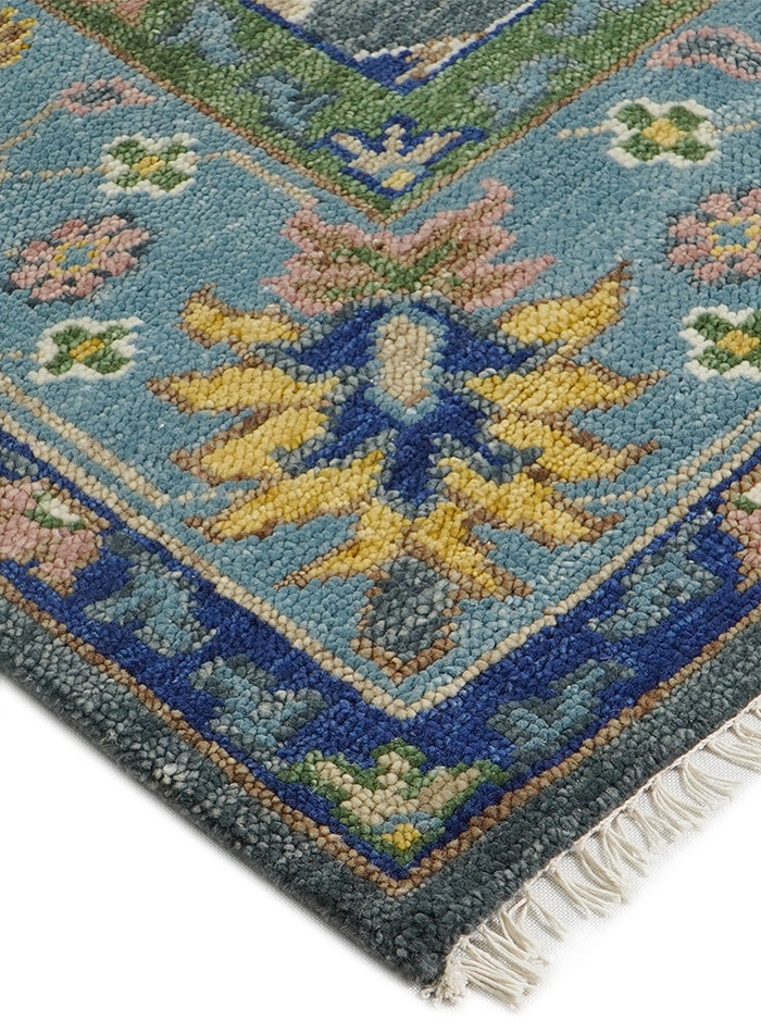 Regal Livid Gray Dusk Hand-Knotted Wool Rug