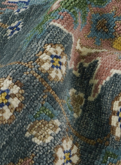 Regal Livid Gray Dusk Hand-Knotted Wool Rug